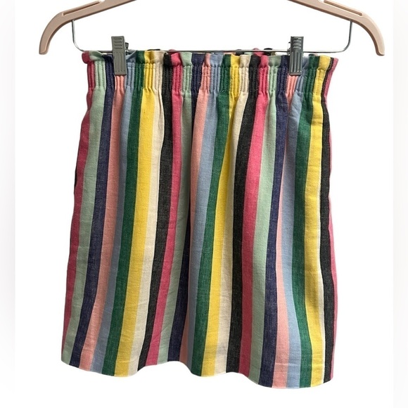 J. Crew Dresses & Skirts - J. CREW Women’s Rainbow Striped Linen Skirt - Size 00